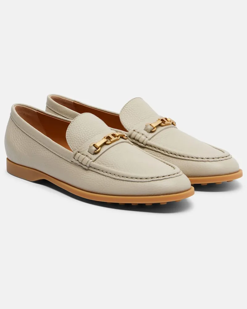 TOD'S Loafers aus Leder Weiß