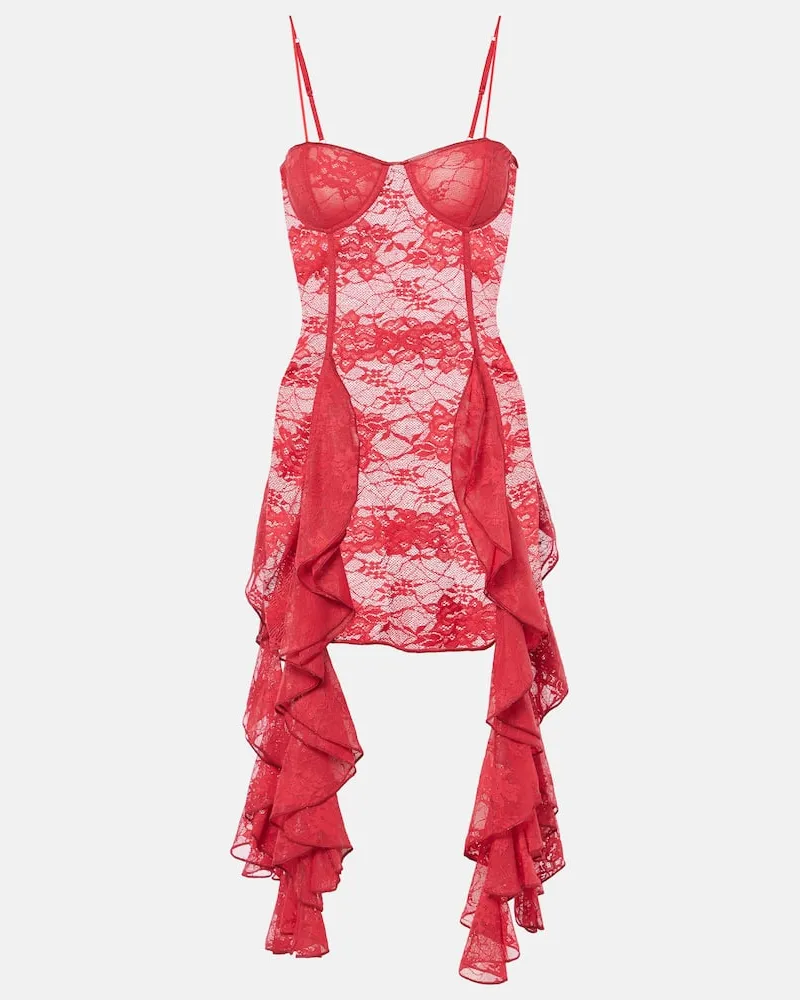 Oséree Oséree Minikleid aus Spitze Rot