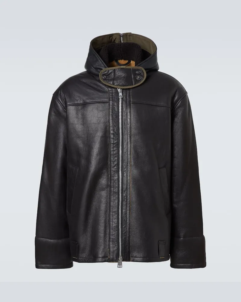 Our Legacy Lederjacke Blizzard Braun