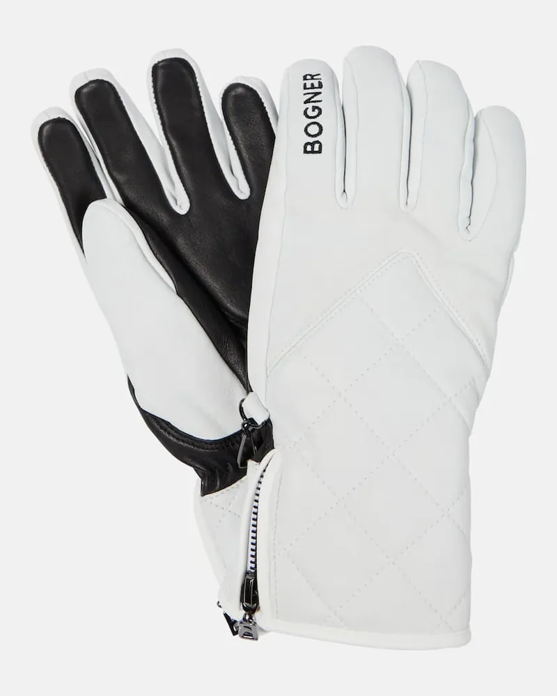 Bogner Skihandschuhe Dana aus Leder Weiß