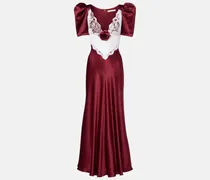 Robe aus Seide mit Spitze