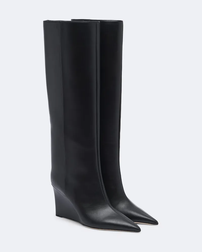 Jimmy Choo Kniehohe Stiefel Blake aus Leder Schwarz