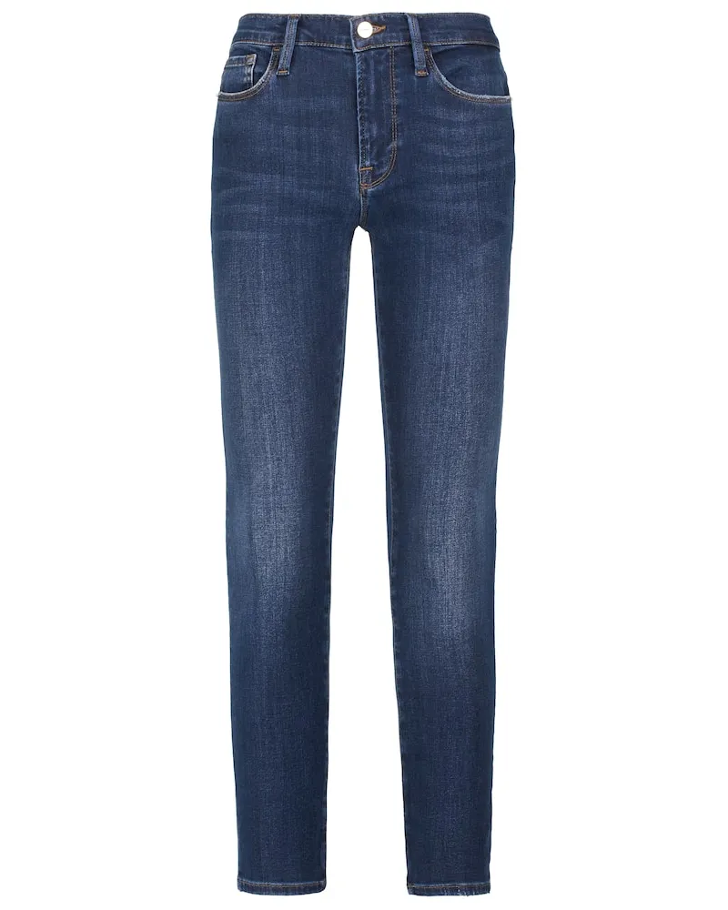 Frame Denim Mid-Rise Jeans Le Skinny de Jeanne Blau