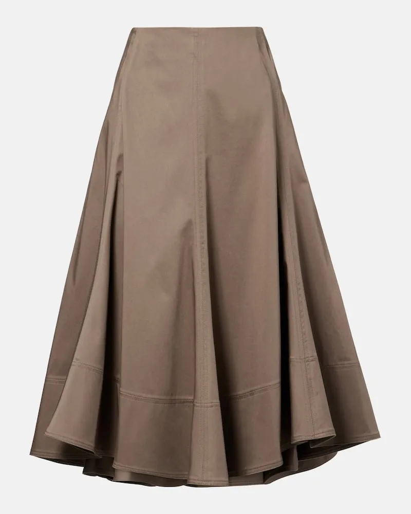 Proenza Schouler Midirock Janan aus einem Baumwollgemisch Beige