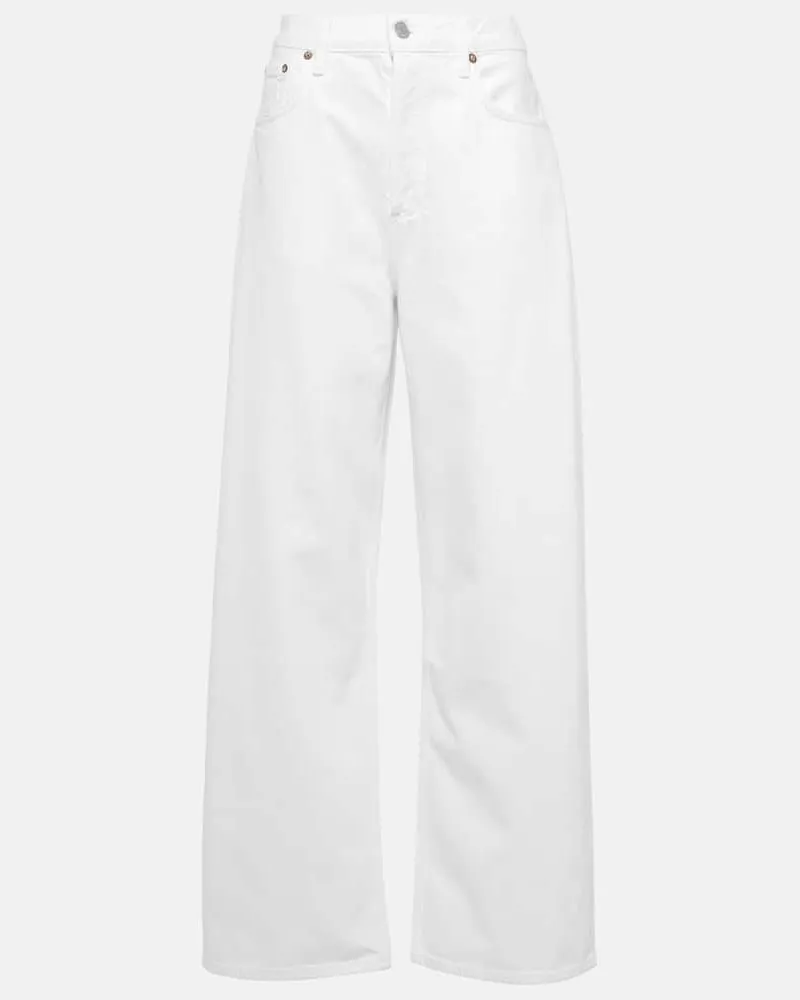 AGOLDE Wide-Leg Jeans Low Slung Baggy Weiß