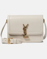 Saint Laurent Schultertasche Solferino Small aus Leder Beige