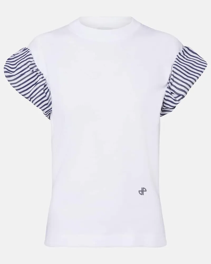 Patou T-Shirt aus Baumwoll-Jersey Weiß