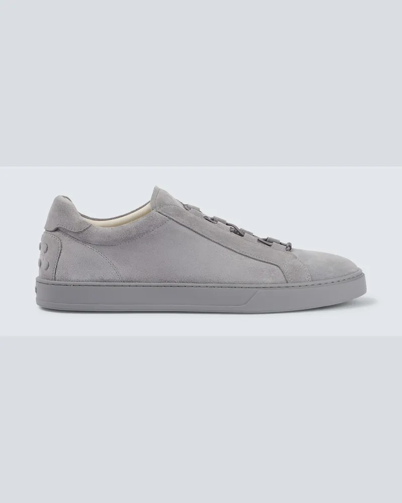 TOD'S Sneakers aus Veloursleder Grau