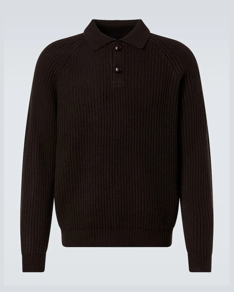 arch4 Polopullover Mr Darius aus Kaschmir Braun