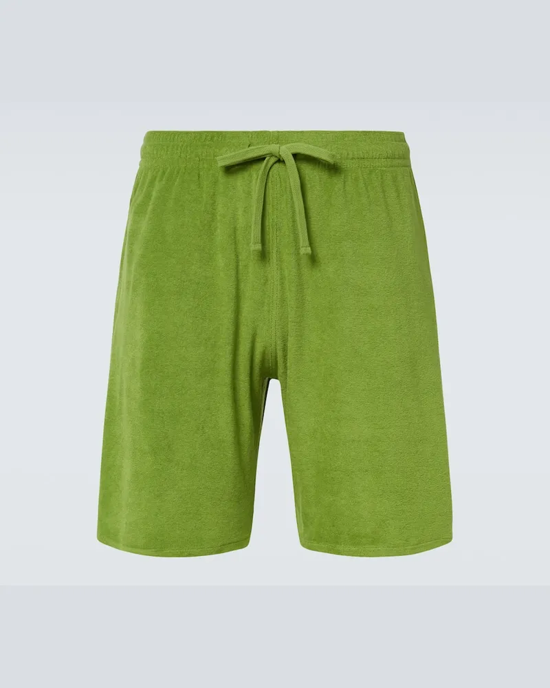 Vilebrequin Bermuda-Shorts aus Frottee Grün