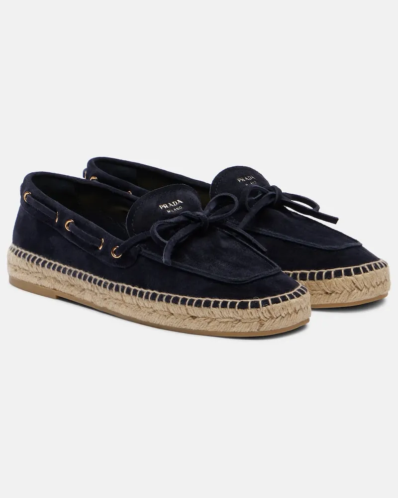 Prada Espadrilles aus Veloursleder Blau