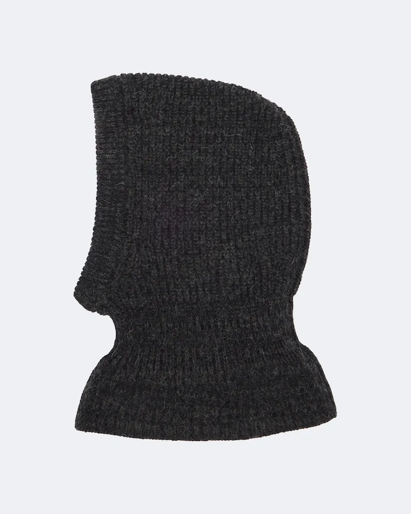 Christophe Lemaire Balaclava aus Alpakawolle und Yakwolle Grau
