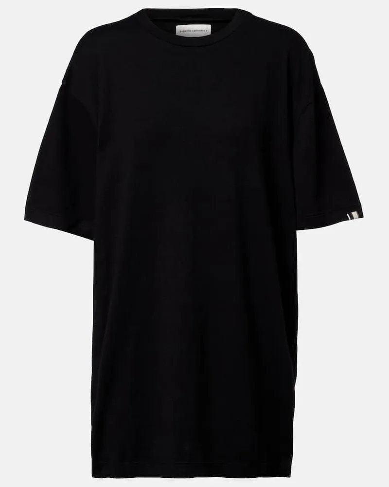 extreme cashmere T-Shirt Rik aus Baumwolle und Kaschmir Schwarz