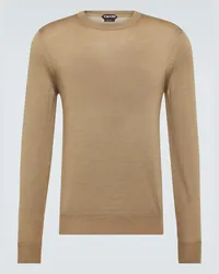 Tom Ford Pullover aus Kaschmir und Seide Beige