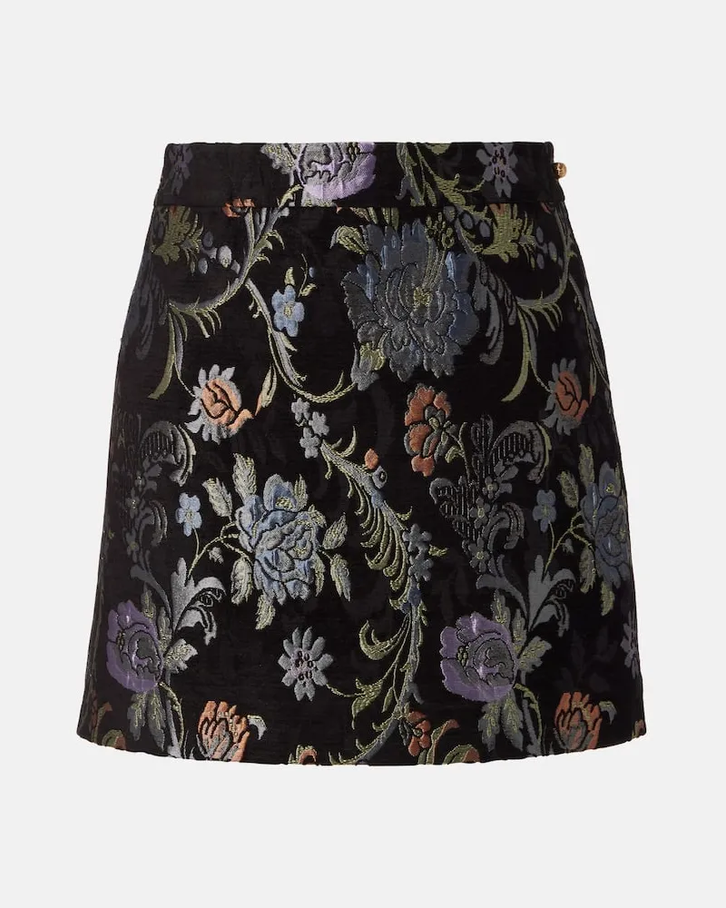 Chloé Chloé Bestickter High-Rise-Minirock Schwarz