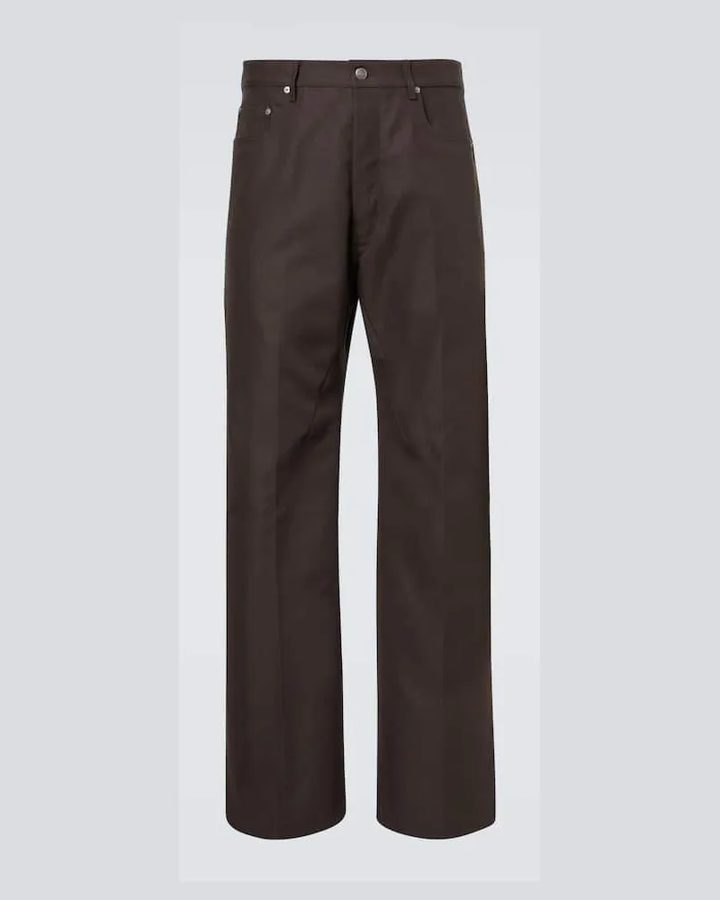 Rick Owens Wide-Leg Jeans Geth Braun