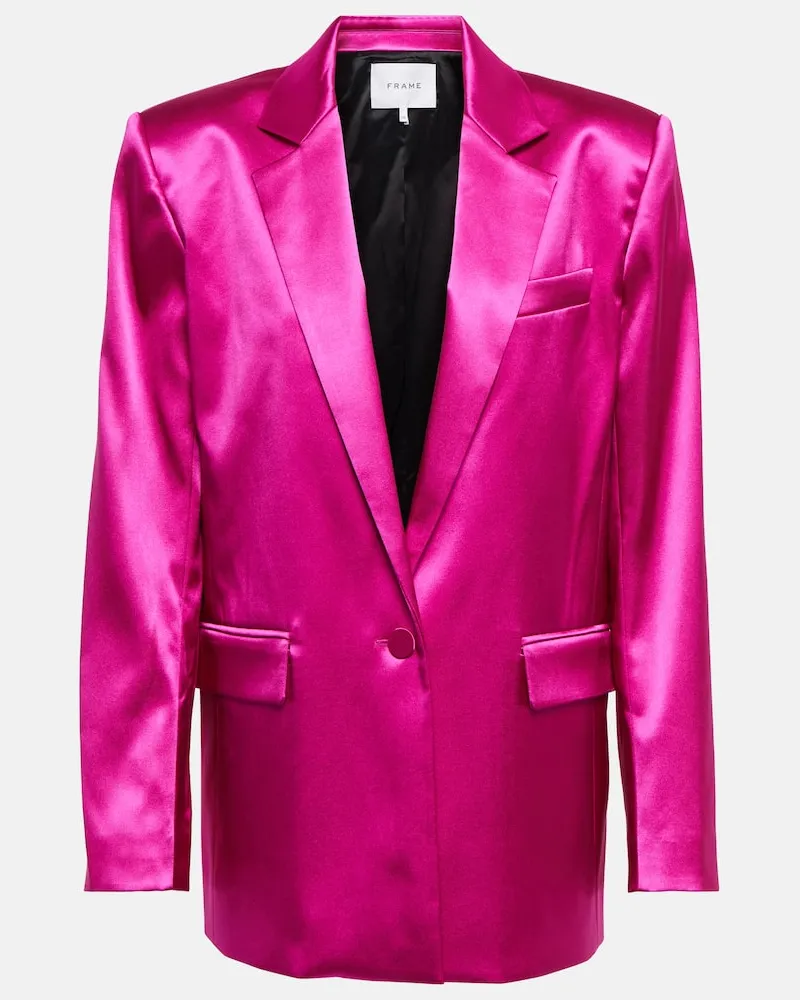 Frame Denim Blazer aus Satin Rosa