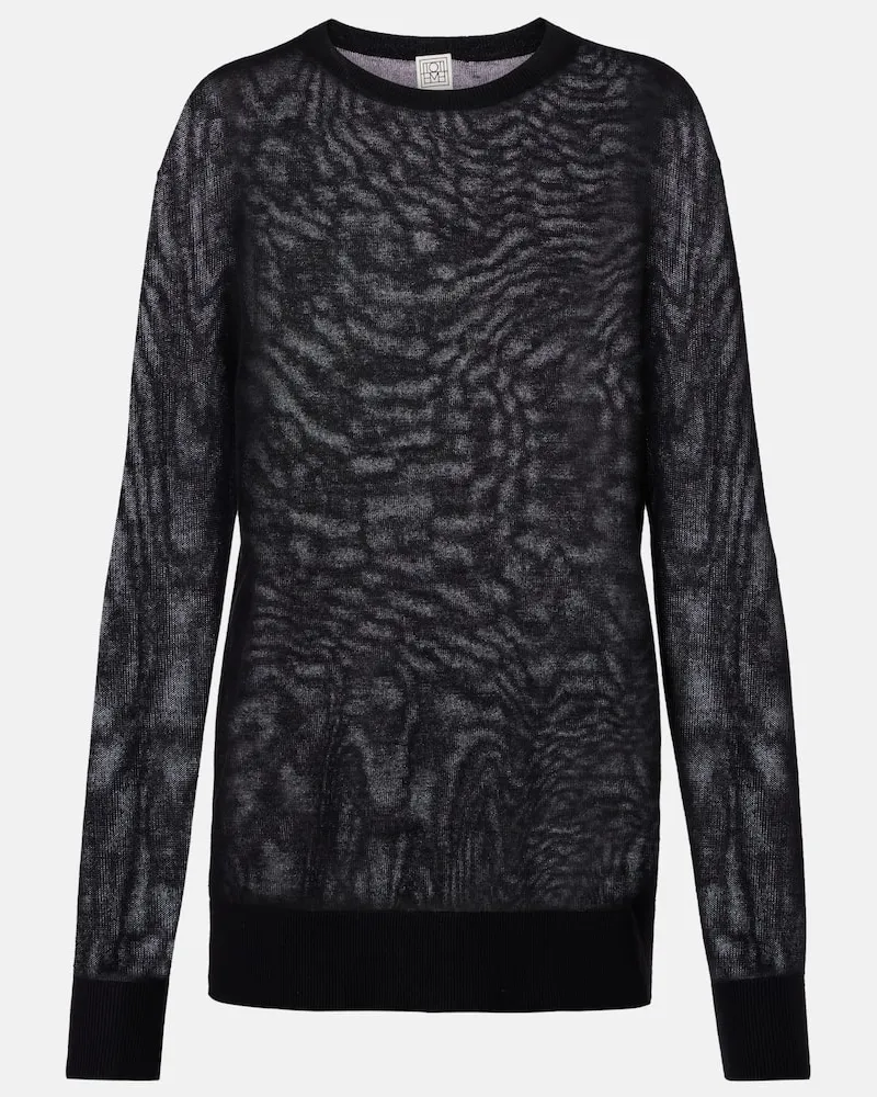 Totême Oversize-Pullover Schwarz