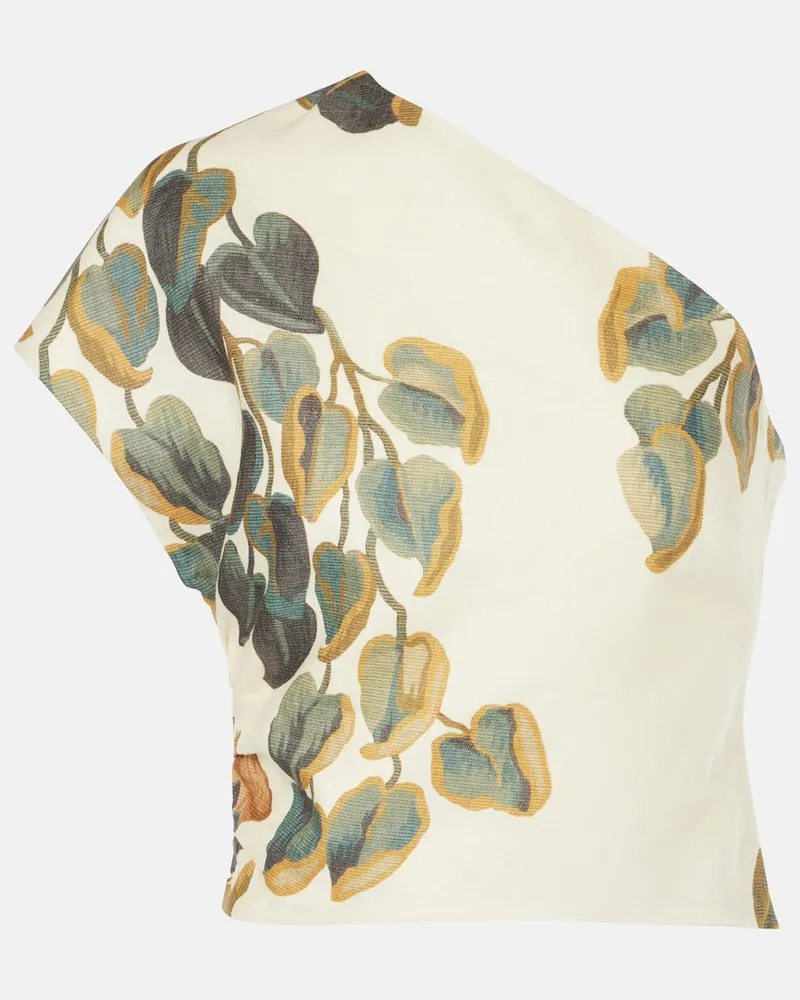SIR Cropped-Top Belletto aus Leinen Beige