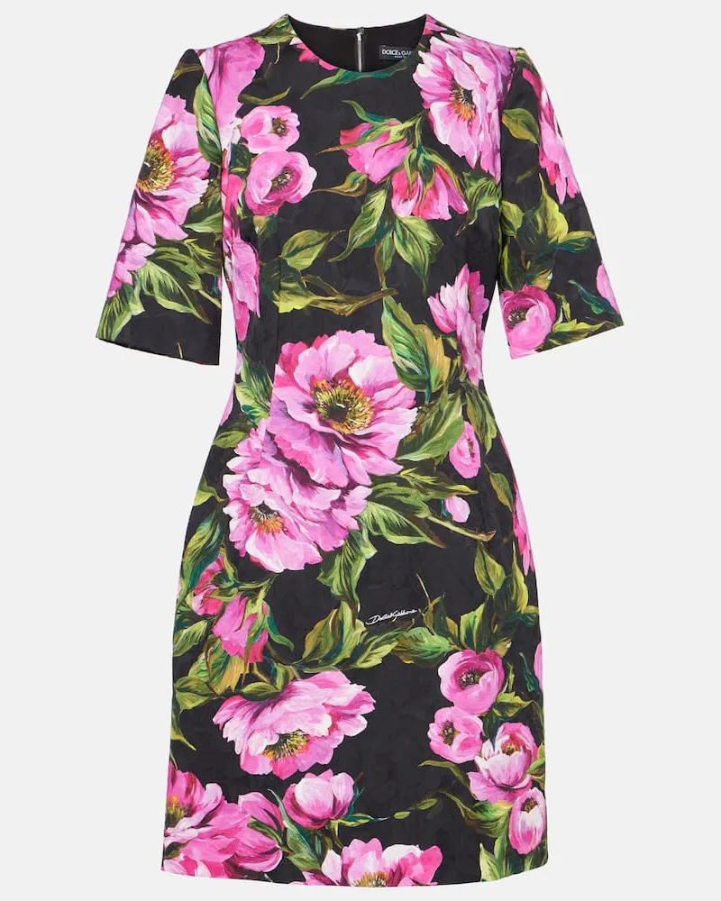 Dolce & Gabbana Minikleid aus Jacquard Multicolor