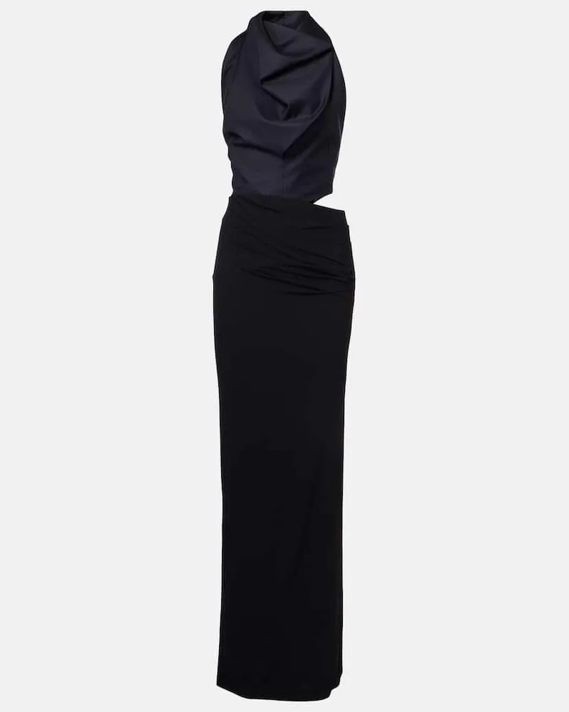 Magda Butrym Maxikleid aus Seide Blau