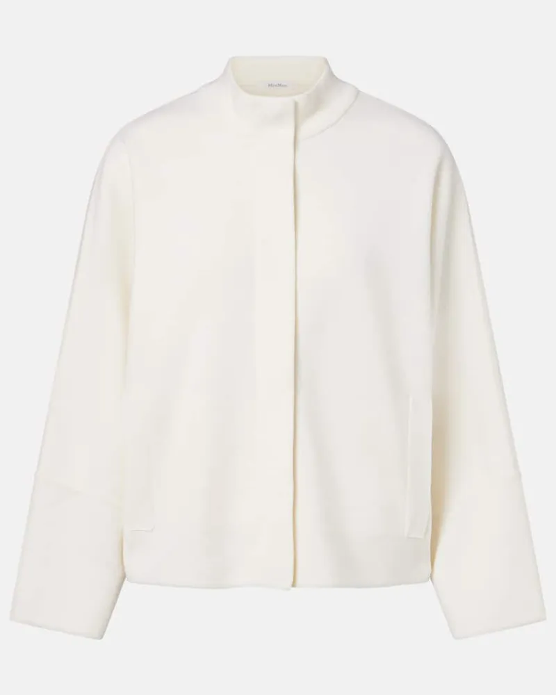 Max Mara Cardigan aus Wolle Weiß