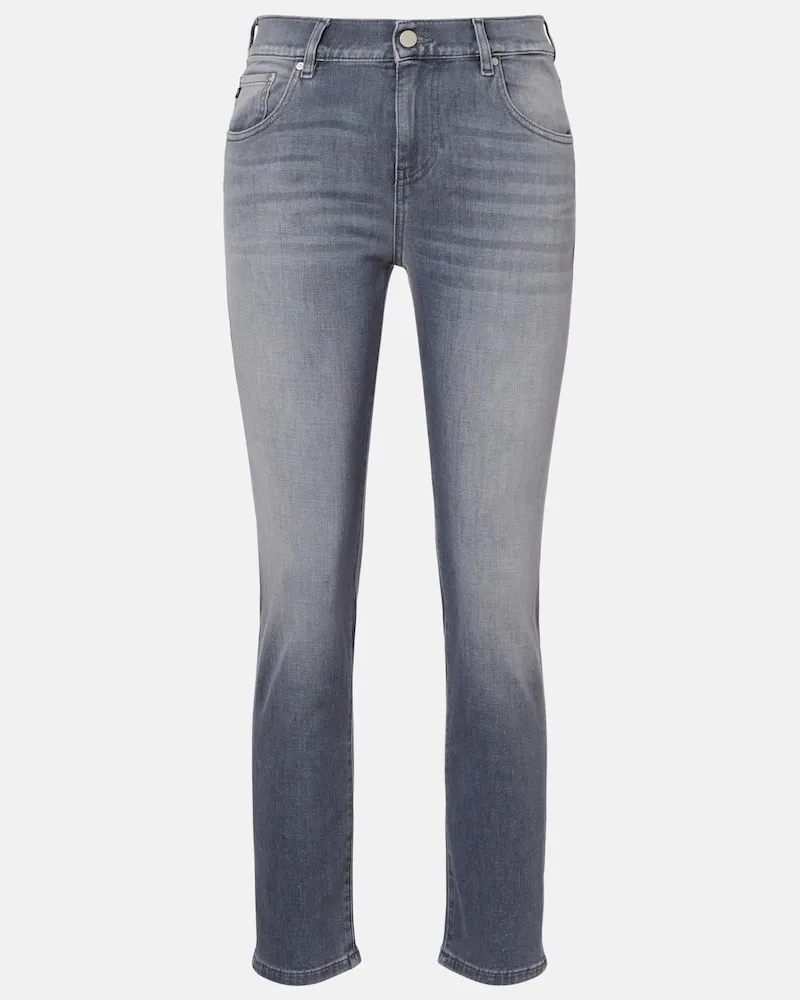 Adriano Goldschmied Mid-Rise Slim Jeans Ex-Boyfriend Blau