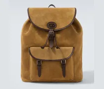 Rucksack VLogo aus Veloursleder