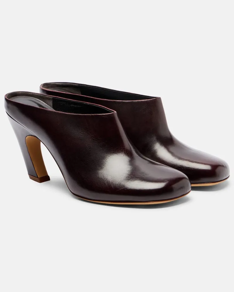 Le Monde Béryl Le Monde Béryl Mules Mica 80 aus Leder Burgunderrot