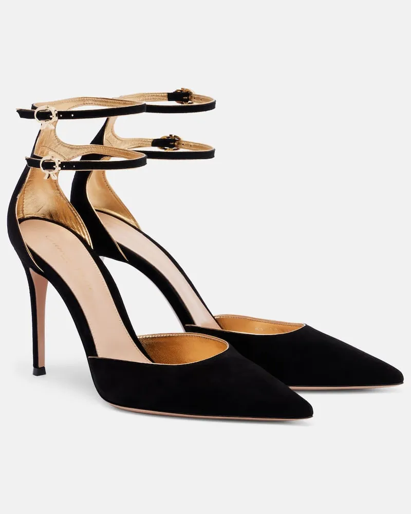 Gianvito Rossi Pumps 95 aus Veloursleder Schwarz