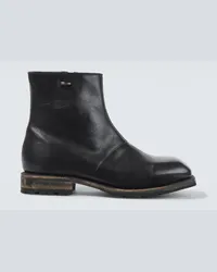 Our Legacy Ankle Boots Engine aus Leder Schwarz