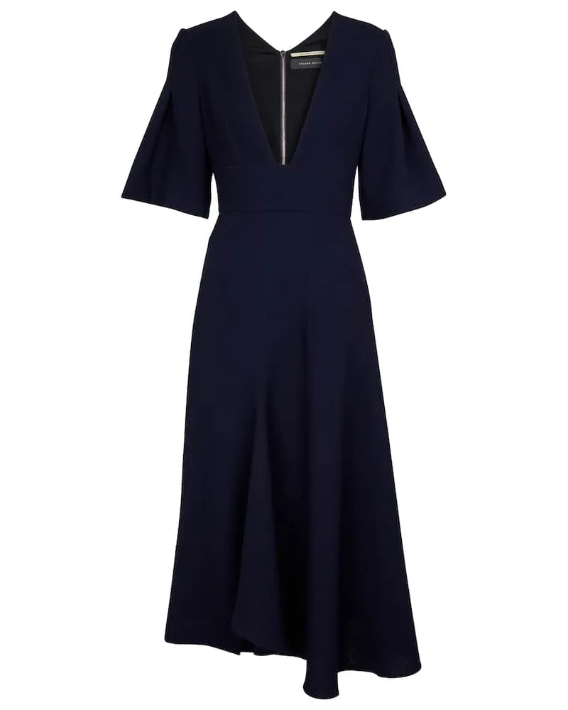 Roland Mouret Midikleid Botez aus Woll-Crêpe Rosa