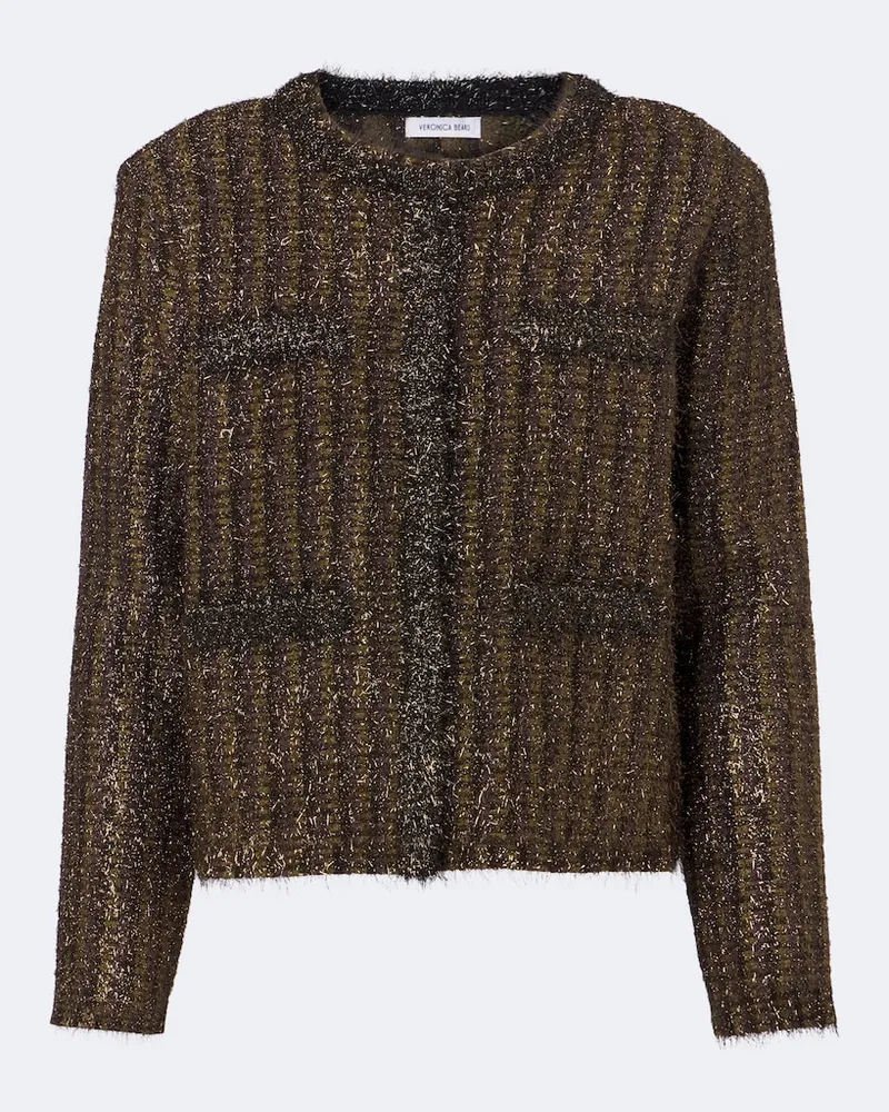 Veronica Beard Cropped-Jacke Keziah aus Strick Gold
