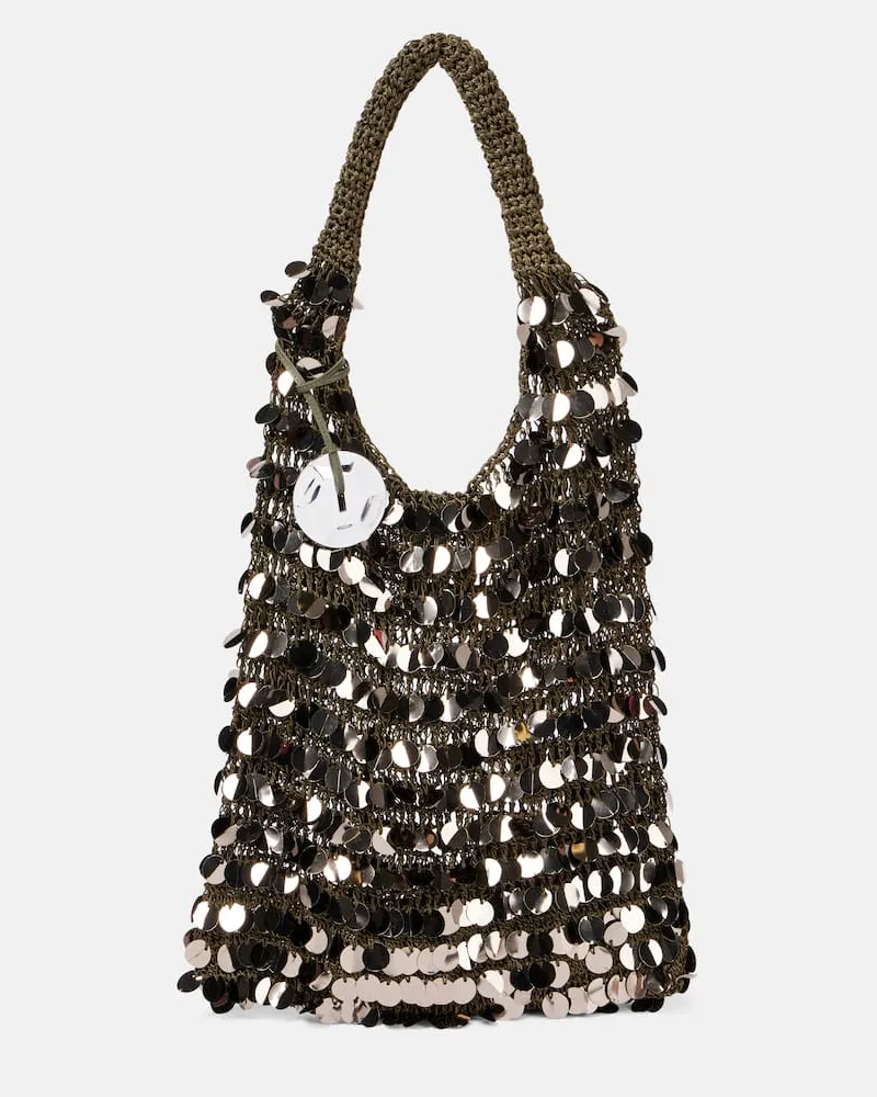 J.W.Anderson Tote Bag aus Mesh mit Pailletten Grau