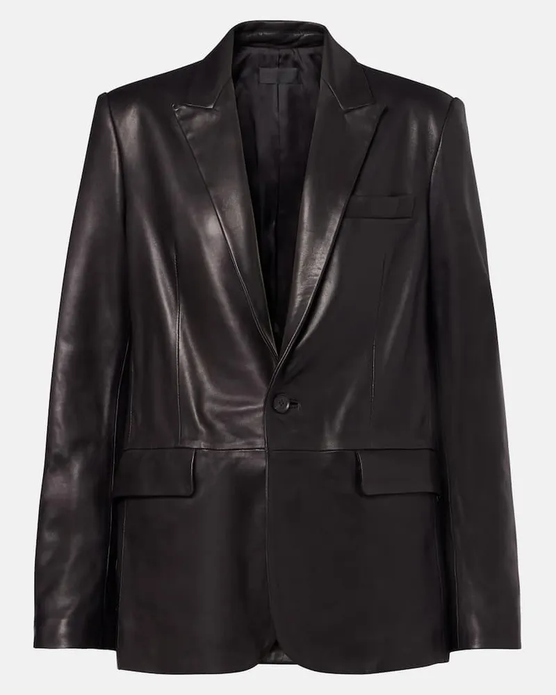 Nili Lotan Blazer Belmonde aus Leder Schwarz