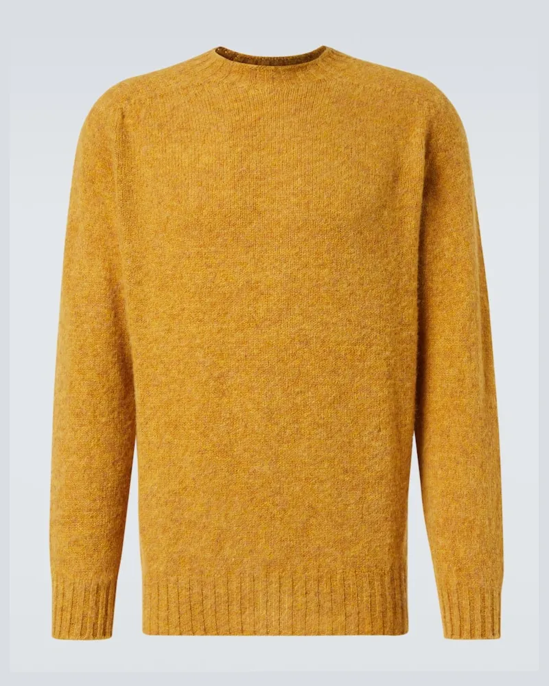 Sunspel Pullover aus Wolle Gelb