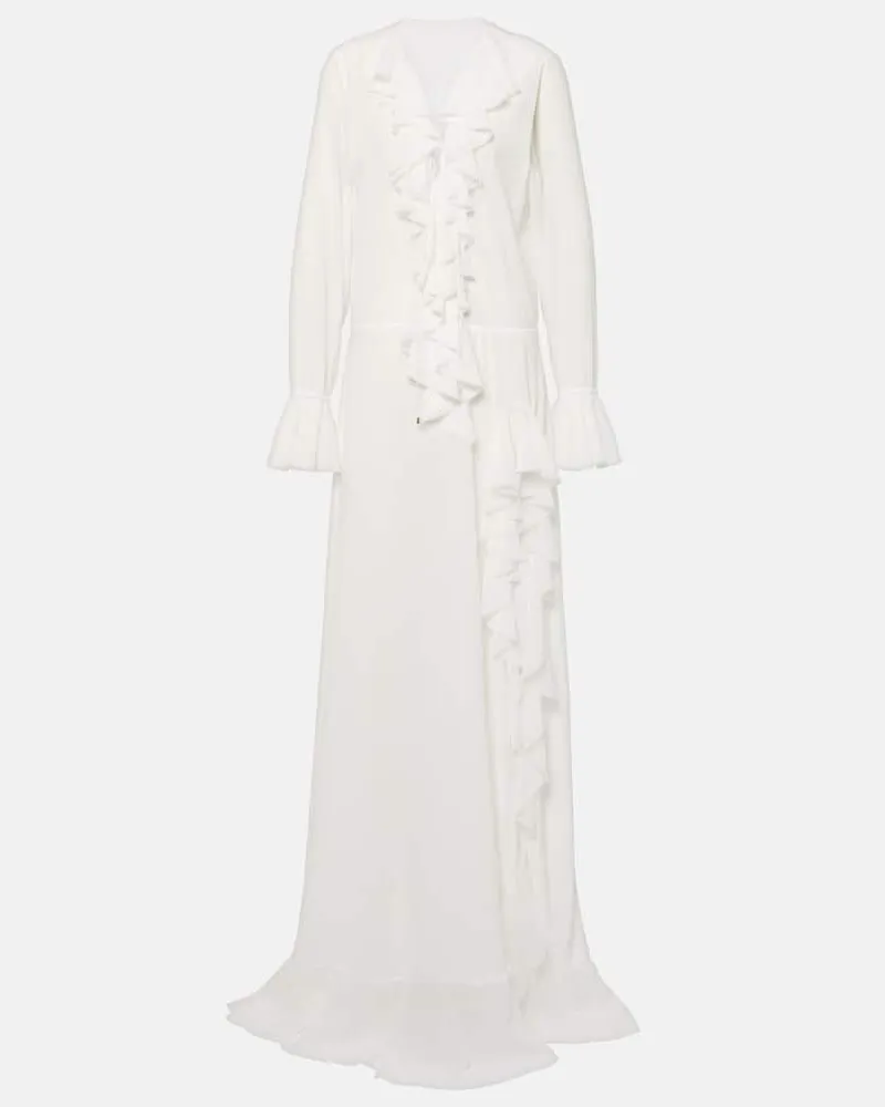 BANANHOT Maxikleid Bellen Weiß