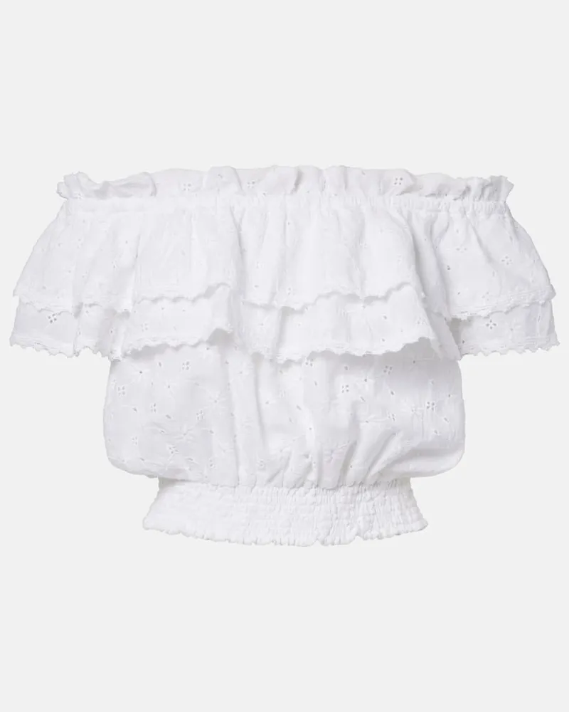 Melissa Odabash Top Ruth aus Baumwolle Weiß