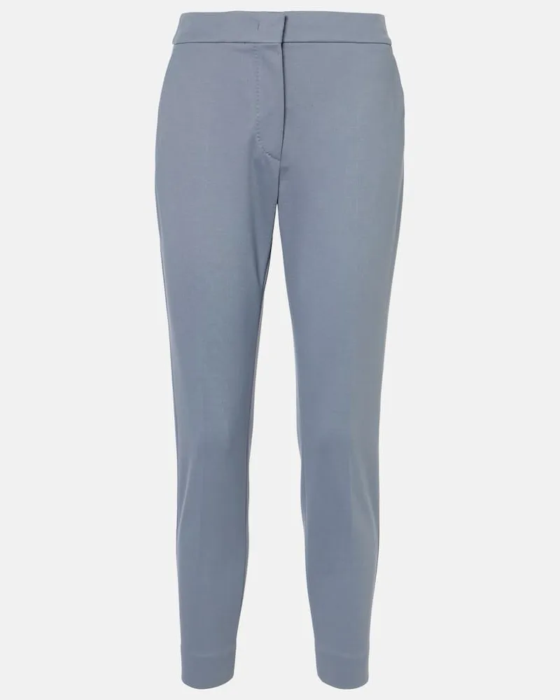 Max Mara Caprihose Pegno aus Jersey Grau