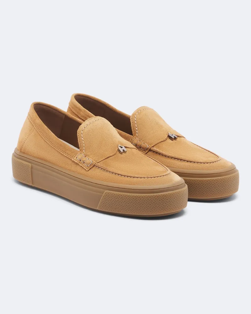 Hogan Loafers aus Veloursleder Braun