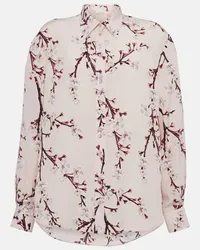 Alexander McQueen Oversize-Hemd aus Seide Pink