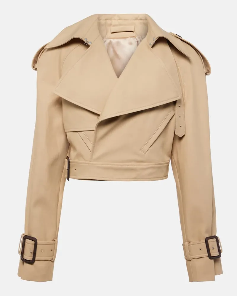 WARDROBE.NYC Cropped-Jacke aus Baumwolle Neutral