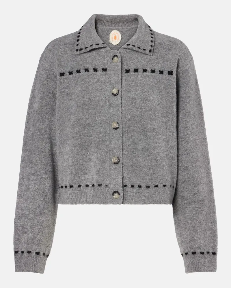 Jardin des Orangers Cardigan aus einem Wollgemisch Grau