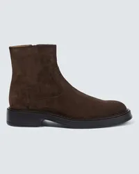 TOD'S Ankle Boots aus Veloursleder Braun