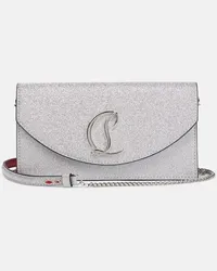 Christian Louboutin Schultertasche Loubi54 aus Leder Silber