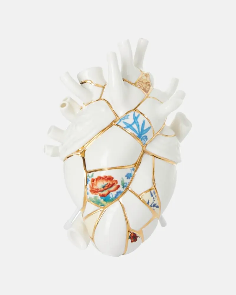 Seletti Vase Kintsugi Love In Bloom by Marcantonio Raimondi Malerba Weiß