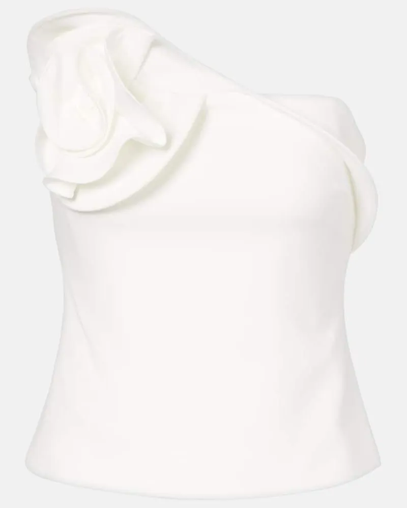 Roland Mouret Top aus Crêpe Weiß