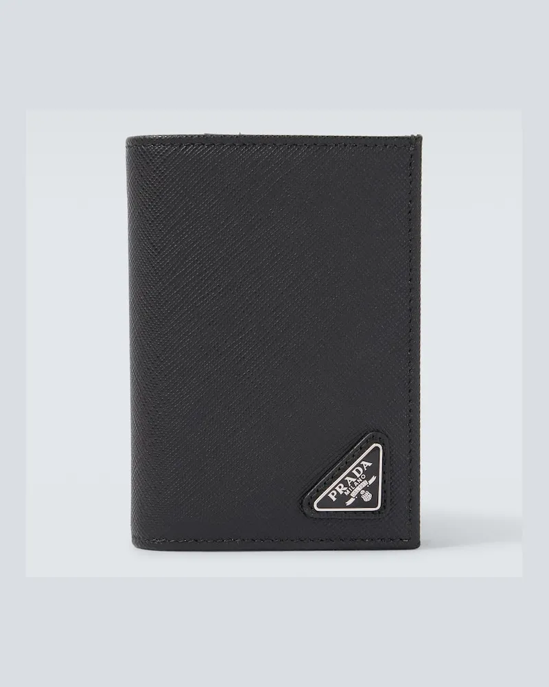 Prada Portemonnaie aus Saffiano-Leder Schwarz