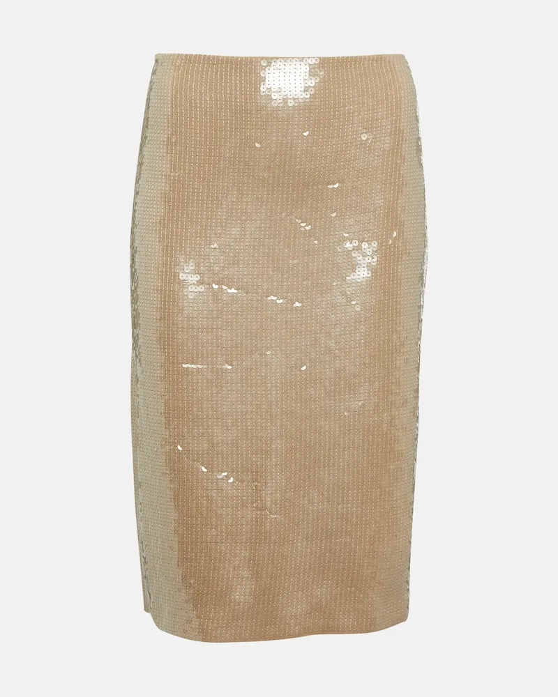 Nili Lotan Midirock Bonne mit Pailletten Beige