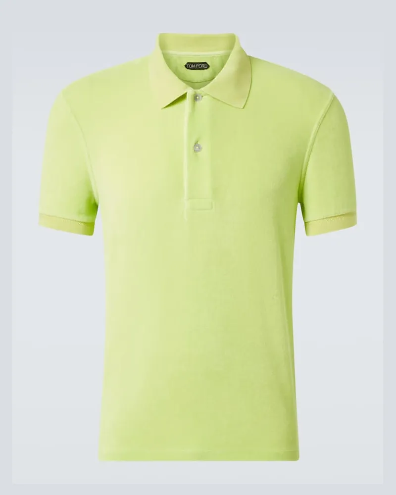 Tom Ford Polohemd aus Frottee Grün